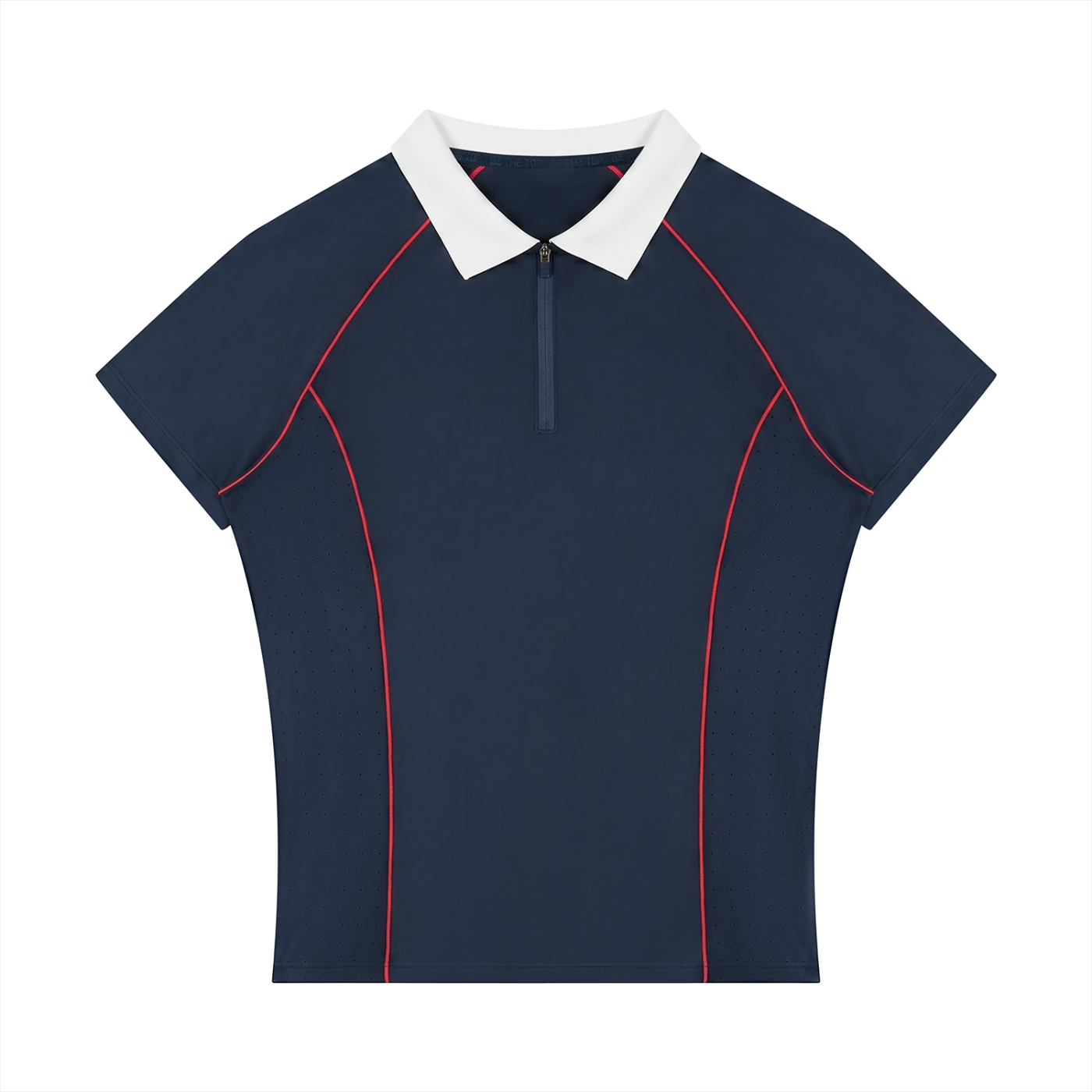 Women’s Slim Fit Quarter-Zip Polo Shirt