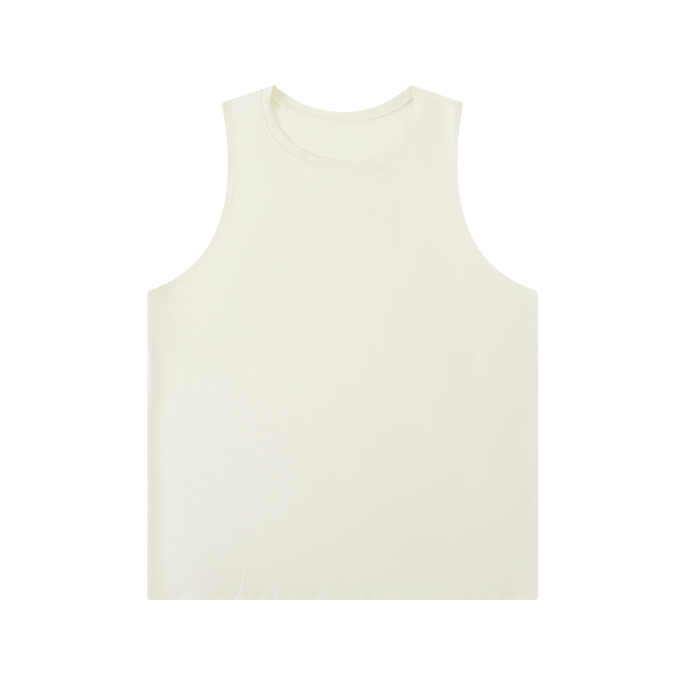 Men's Solid Color Crewneck Tank Top