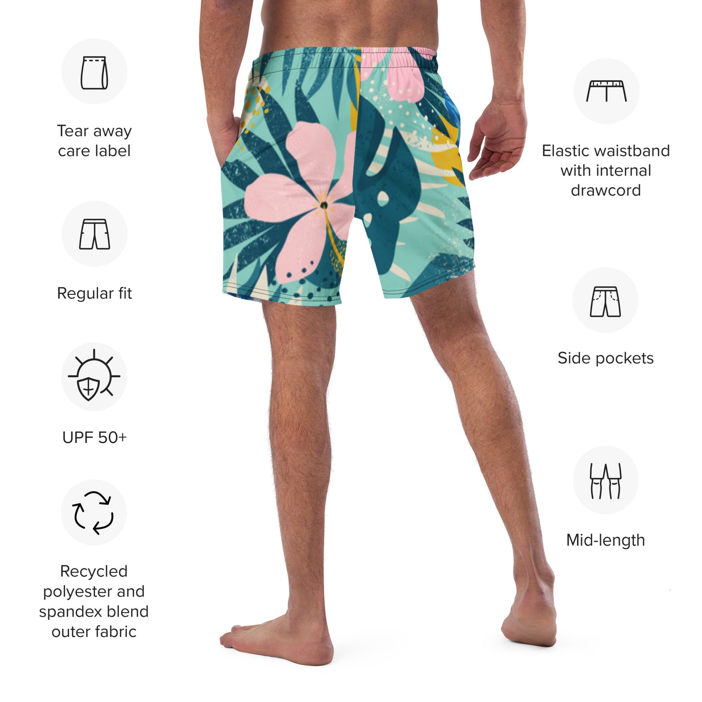 Men's Any Color/Pattern Swim Trunks