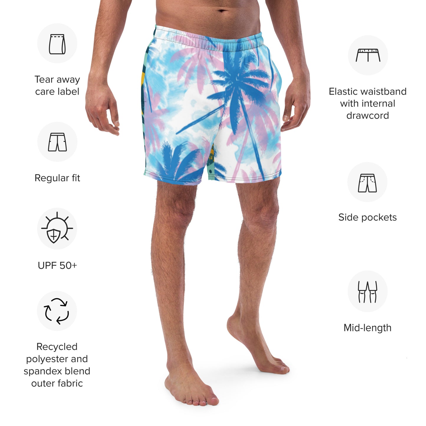 Men's Any Color/Pattern Swim Trunks