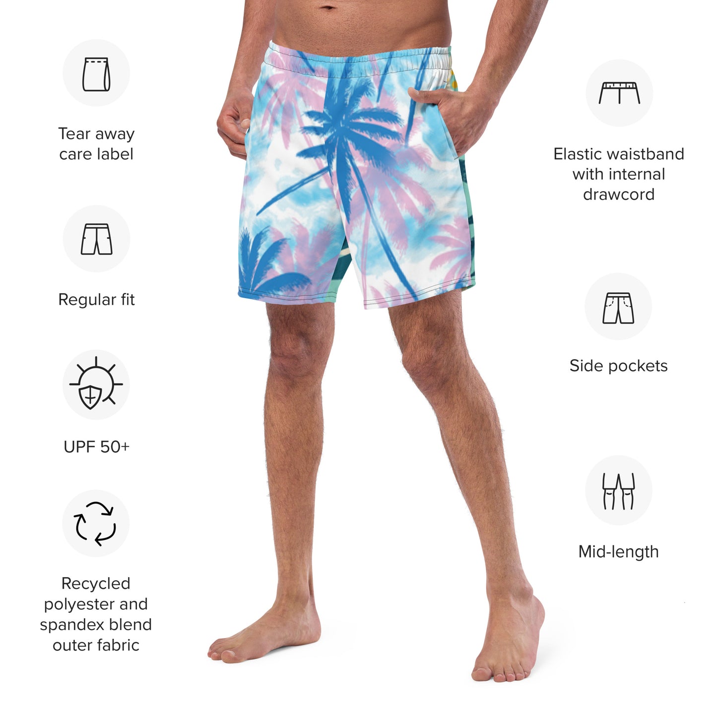 Men's Any Color/Pattern Swim Trunks