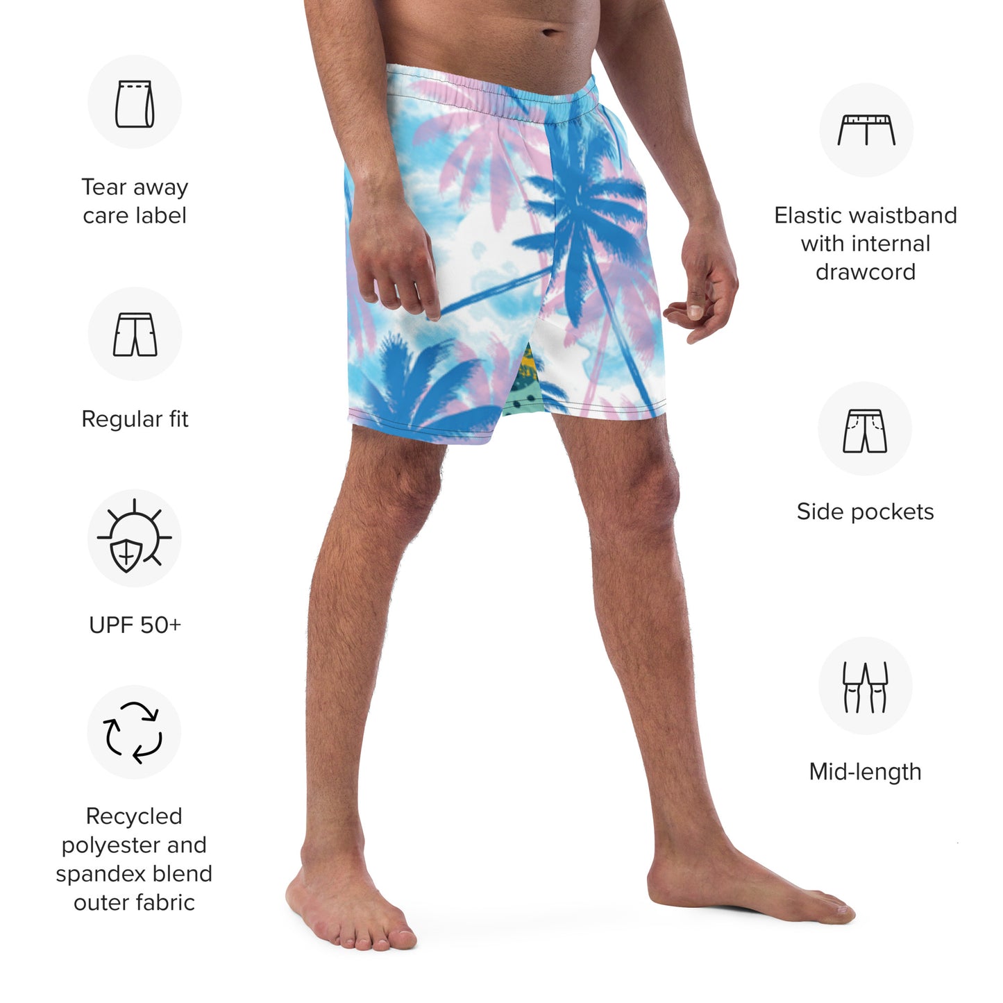 Men's Any Color/Pattern Swim Trunks