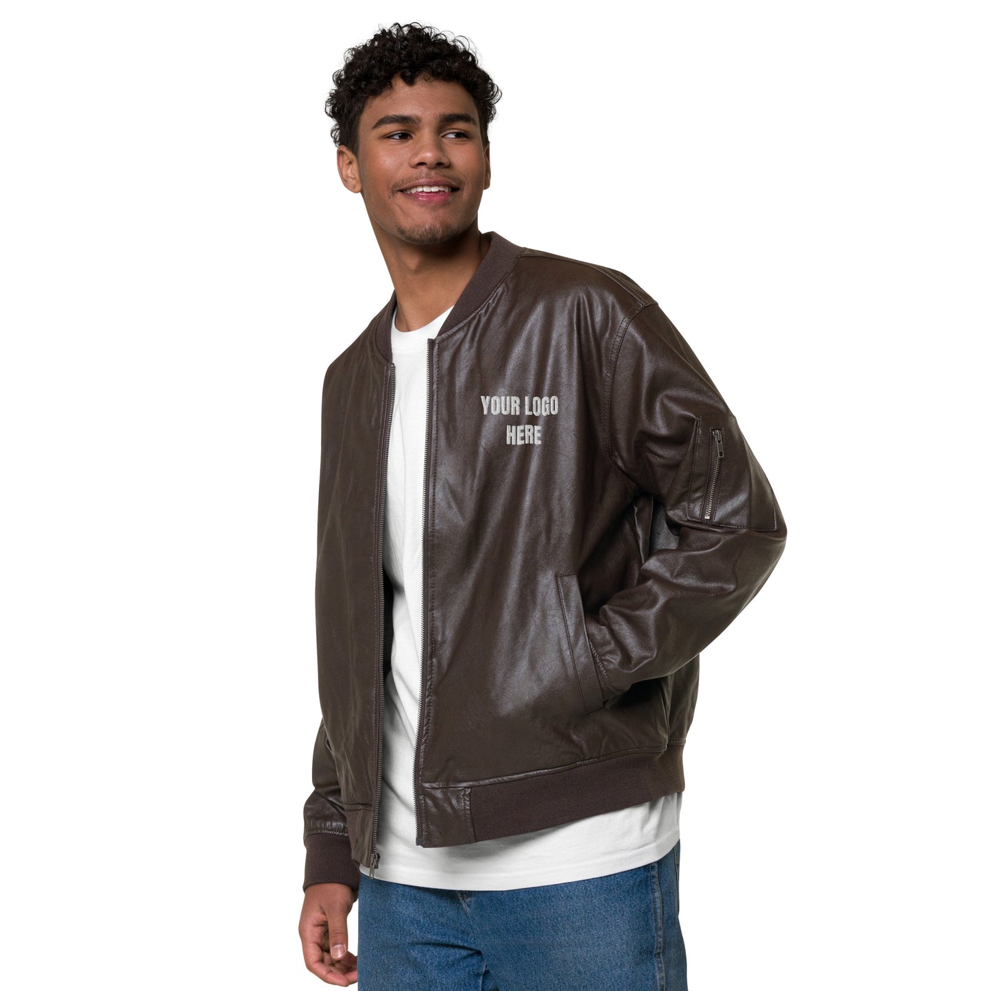 Leather Bomber Jacket