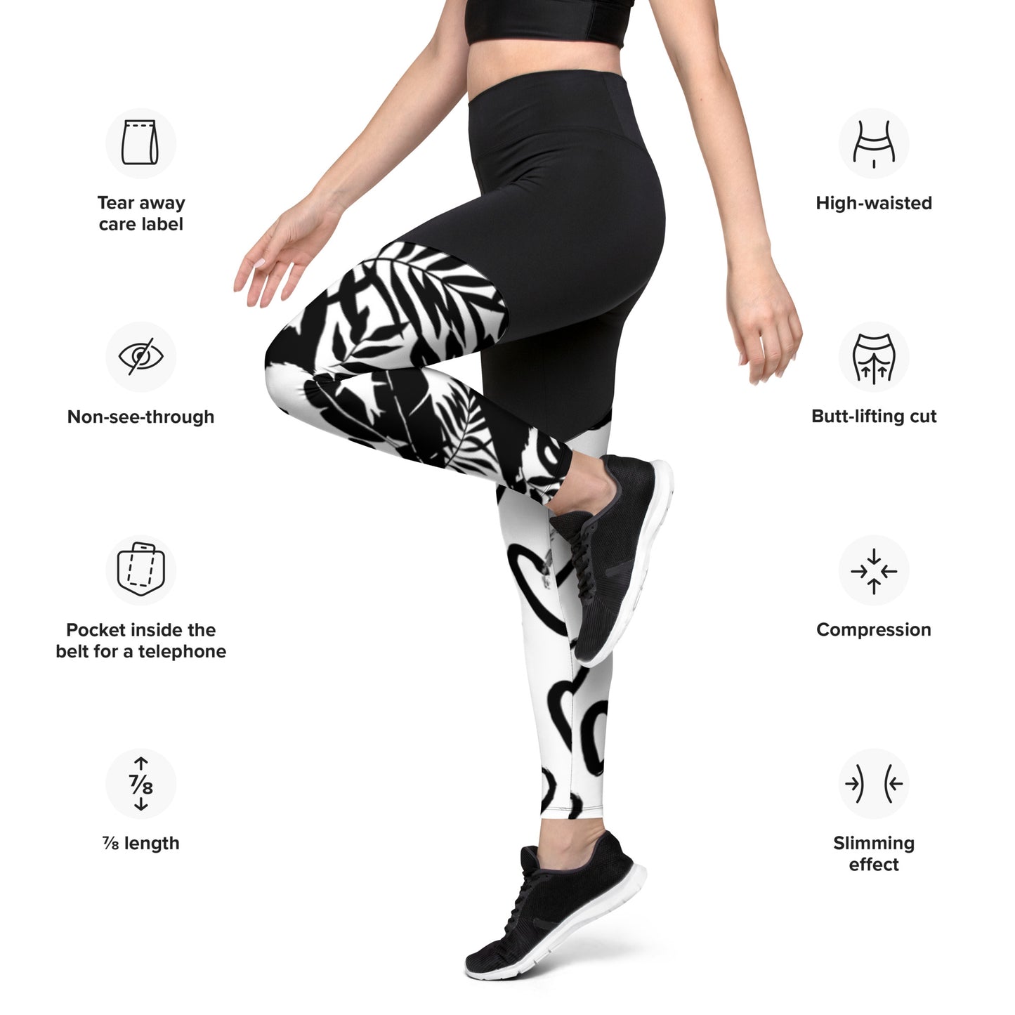 All-Over Print - Sports Leggings with Pocket