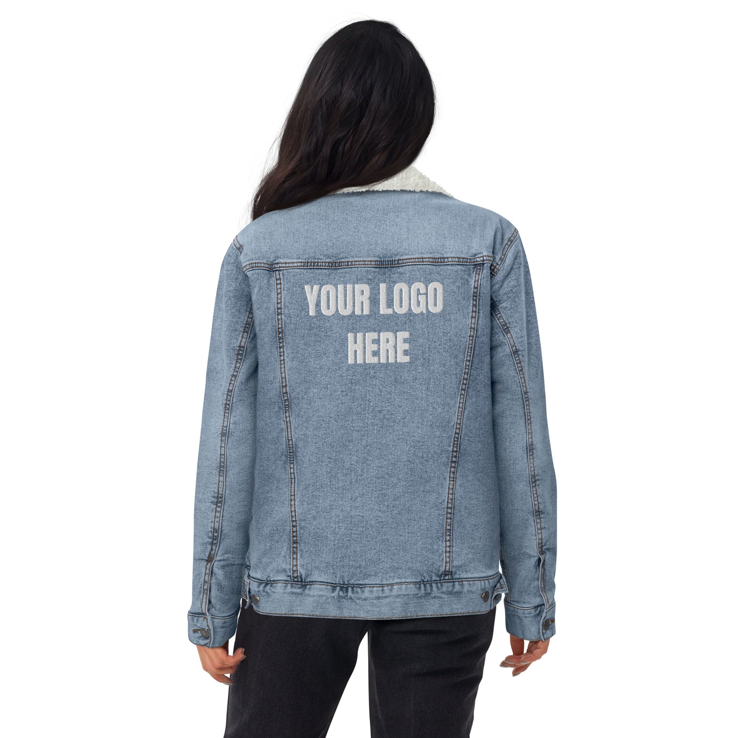 Unisex denim sherpa jacket